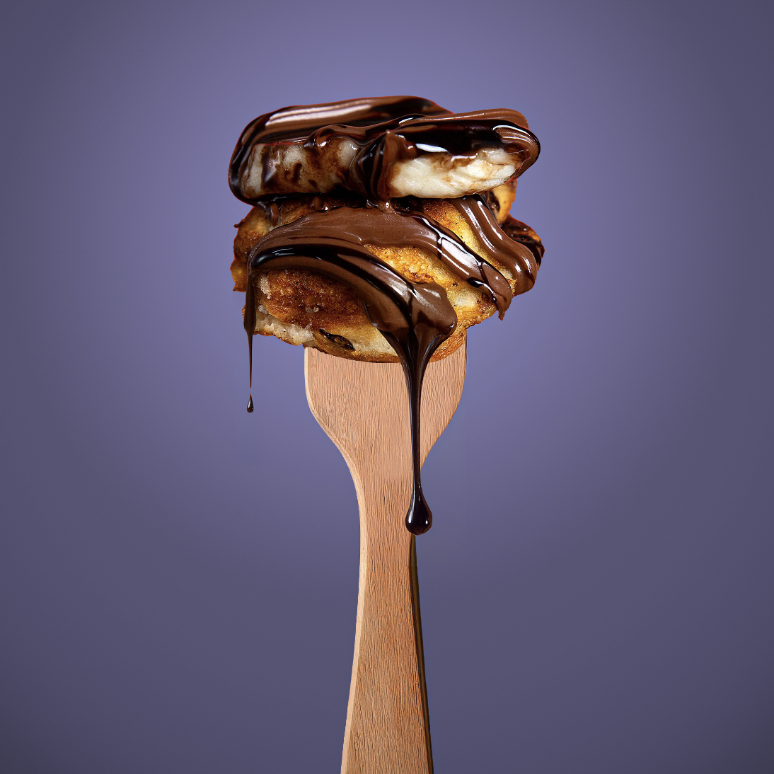 Nutella Babes at Panda Pancakes and Ice Cream Burnaby BC - Decadent pancakes with rich Nutella spread and premium toppings